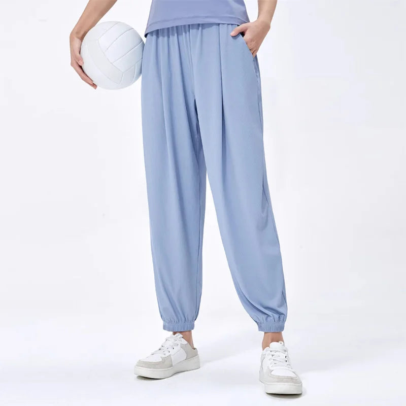 GOLDEN CAMEL Outdoor Hiking Pants Sun Protection Sport Running Trousers Quick-dry Thin Ice Feeling Pant for Women 2023 Summer Ne