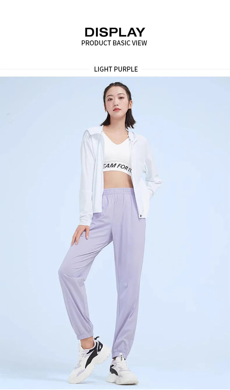 GOLDEN CAMEL Outdoor Hiking Pants Sun Protection Sport Running Trousers Quick-dry Thin Ice Feeling Pant for Women 2023 Summer Ne