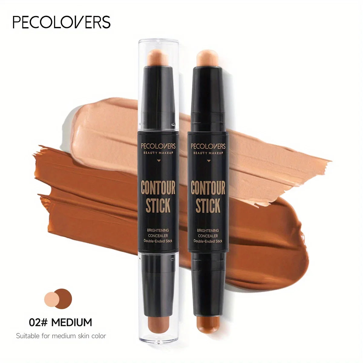 Doppelkopf-Highlight-Stift, Gesichts-Make-up, flüssiges, wasserdichtes Contouring-Foundation, Kontur-Make-up, Concealer-Stick, Bleistift, Kosmetik