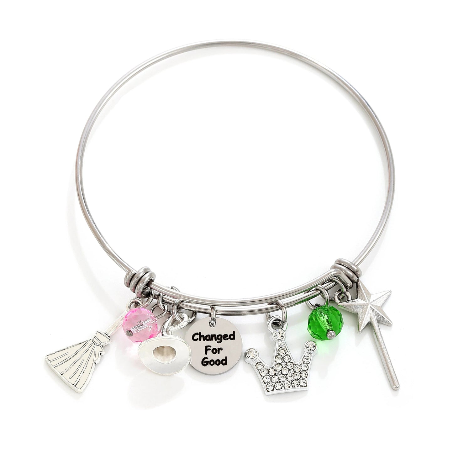 Wicked the musical Charm Necklace For Women Men Magic Wand Witch Hat Pendant Matching Couples Valentine's Day Gifts Jewelry