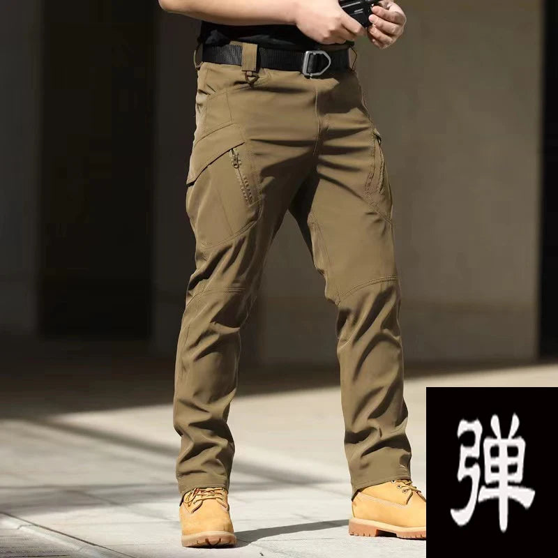 Men's Spring Autumn City Cargo Elastic Pants Trekking Hiking Camping Climbing Running Sports Cycling Work Outdoor Trousers