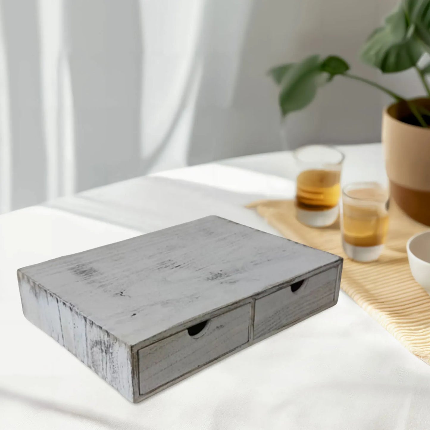Wooden Coffee Pod Holder Coffee Capsule Drawer Organizer Tea Storage Box for Kitchen Bar Home Coffee Station Organization