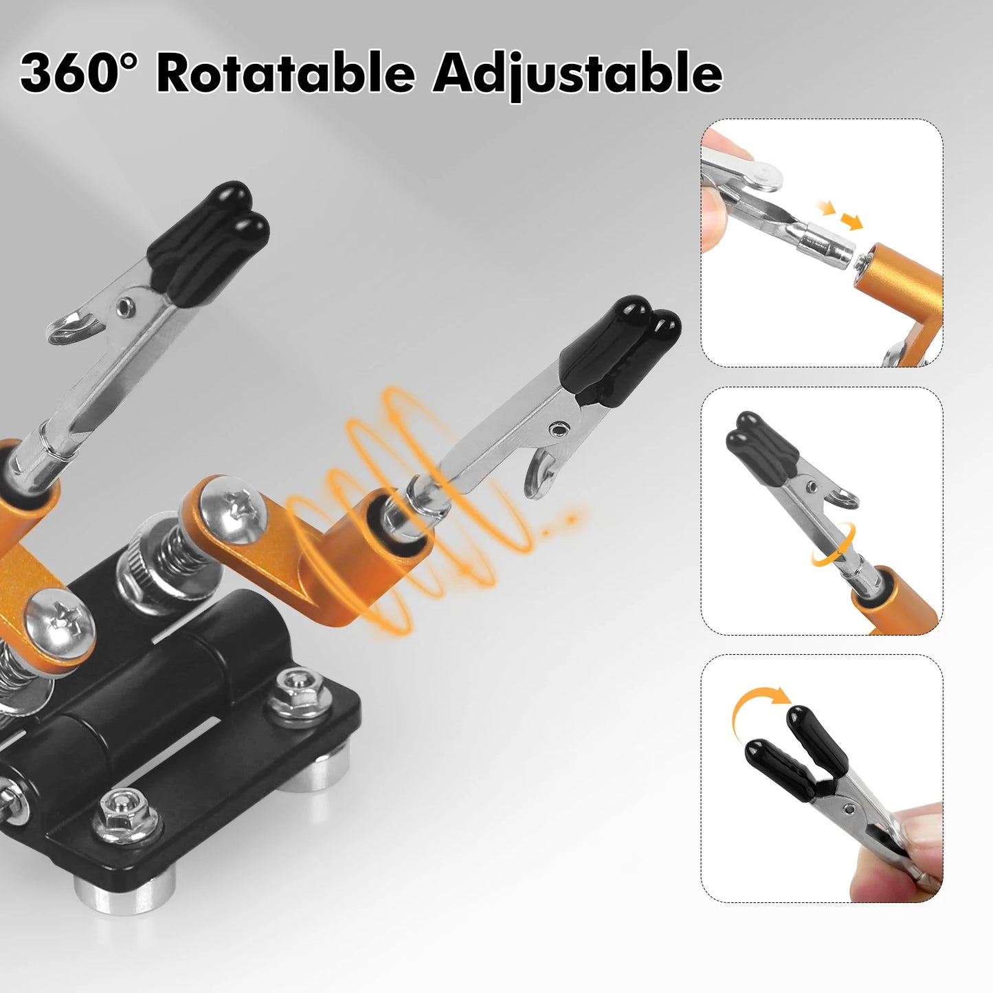 NEWACALOX Mini Magnetic Soldering Third Helplping Hand Flexible Arm PCB Circuit Board Hoder Electronic Repairing WeldingTool
