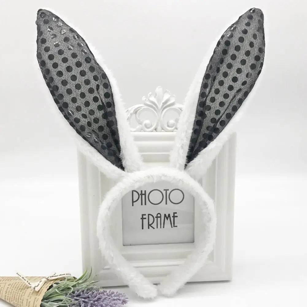Cute Easter Bunny Ears Headband Women's Plush Lugs Hare Ears Hairband Girl Rabbit Ears Headwear Cosplay Costume Hair Accessories