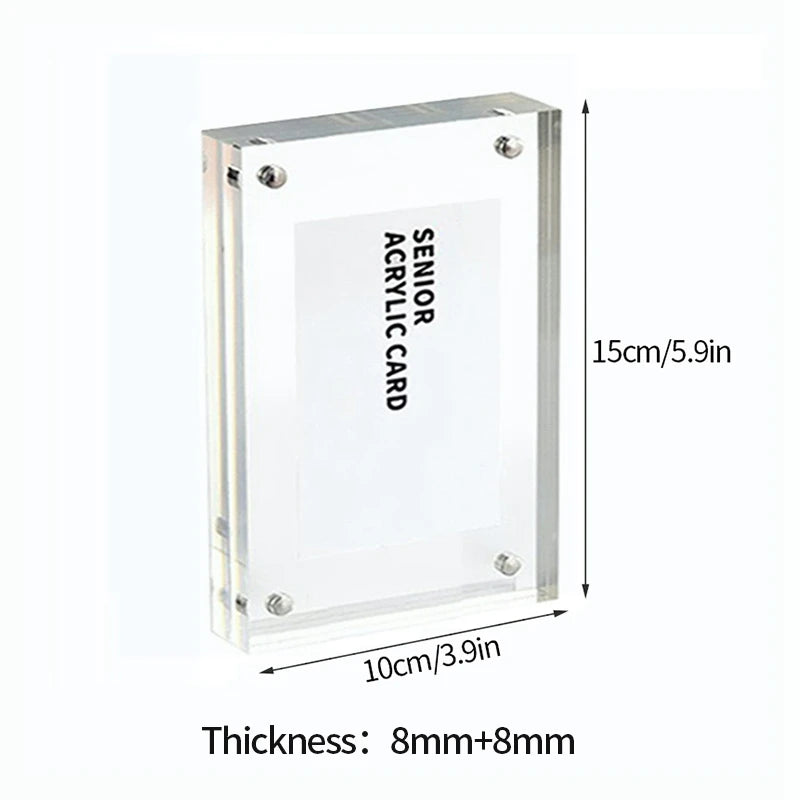 Transparent Acrylic Frames Photos Picture Frame Magnetic Double Sided Photo Frame Kpop Photocard Holder Album Poster Tag Display