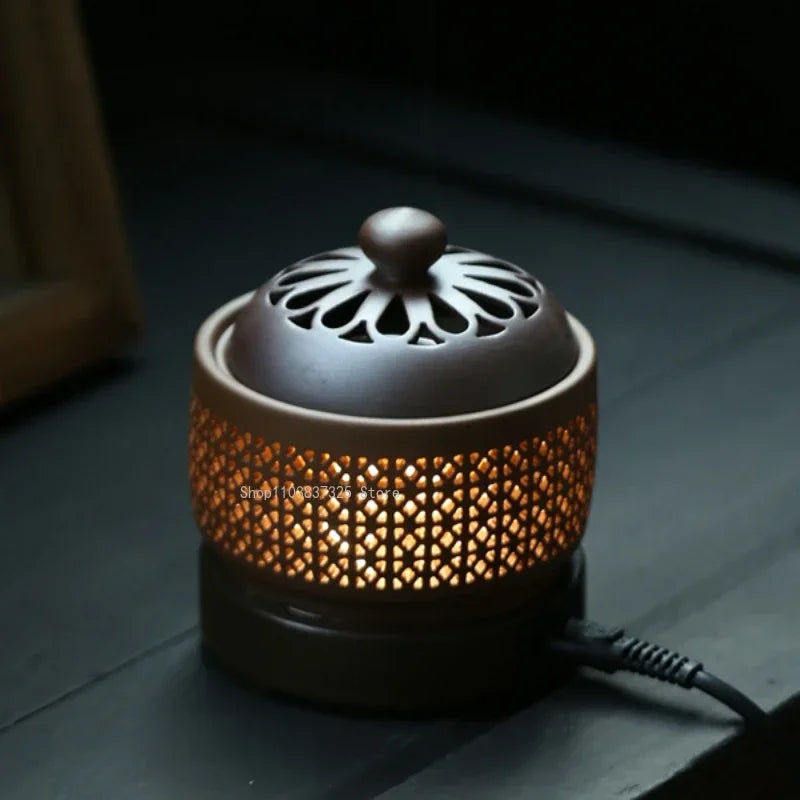 Timed Temperature Regulation Heating Electronic Aromatherapy Stove Home Interior/study/office/tea Room/hotel Seal Incense Tools