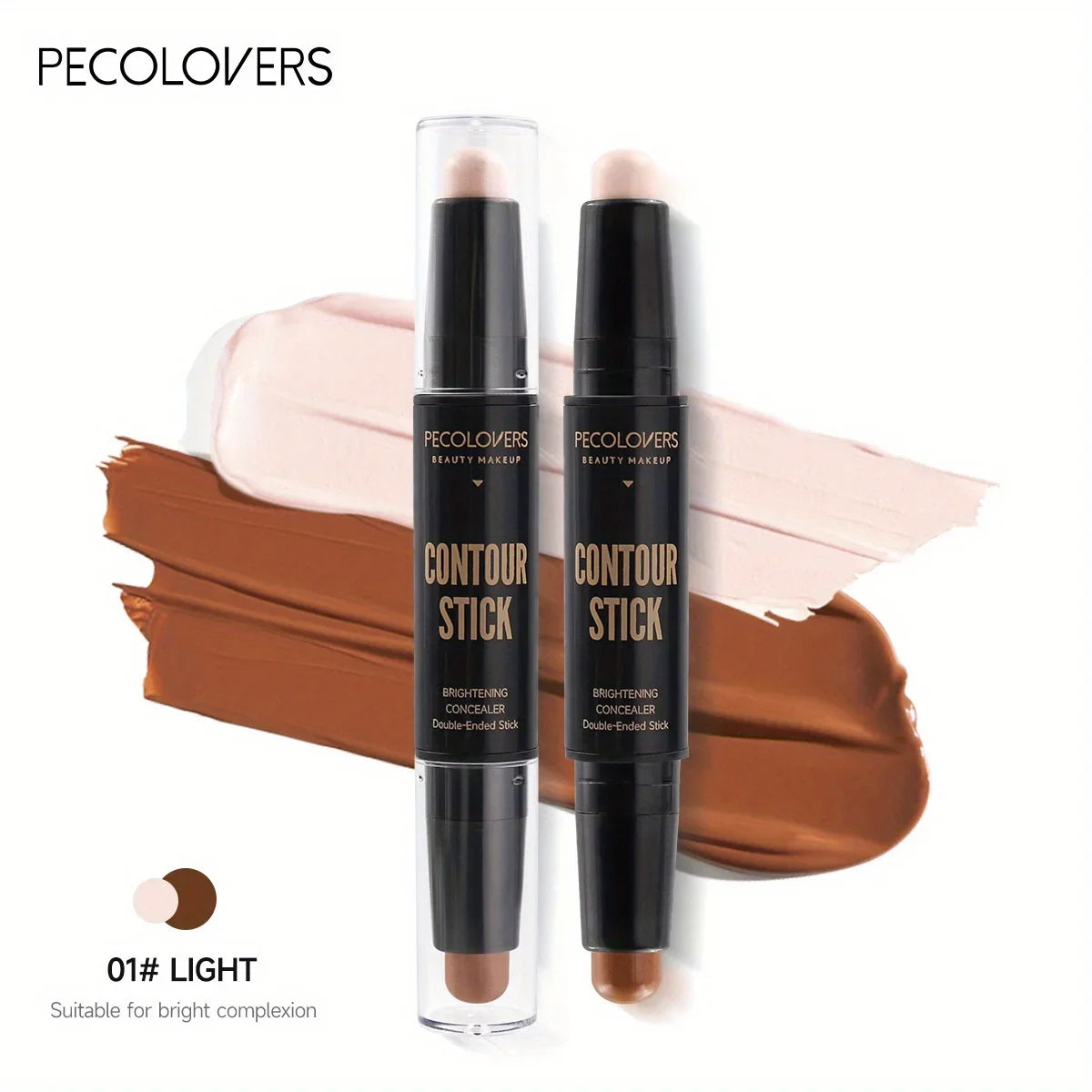 Doppelkopf-Highlight-Stift, Gesichts-Make-up, flüssiges, wasserdichtes Contouring-Foundation, Kontur-Make-up, Concealer-Stick, Bleistift, Kosmetik
