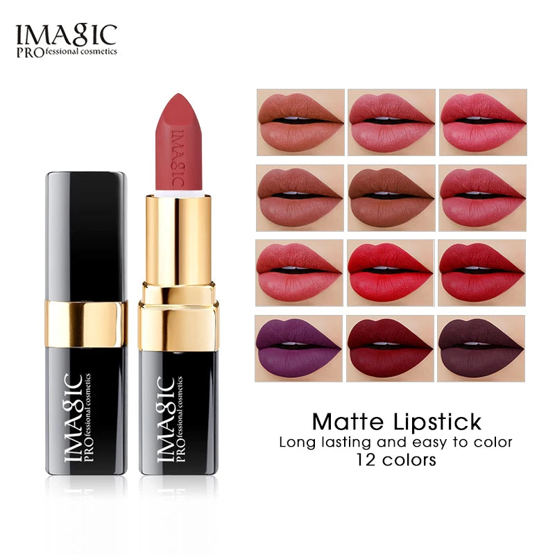 IMAGIC Lipstiffie Bevogtiger Lippe Gladde Lipstick Langdurige Sjarmante Lipstiffie Kosmetiese Skoonheid Grimering 12 Kleure