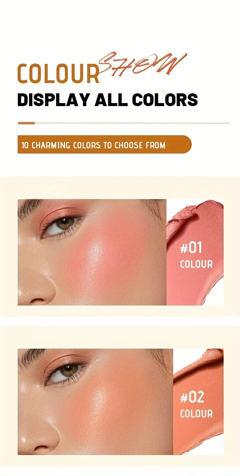 Blush Stick, Natural Nude Makeup Brightening And Embellishing Three-Dimensional Makeup, Facial Multi-Functional, Lips, Blush