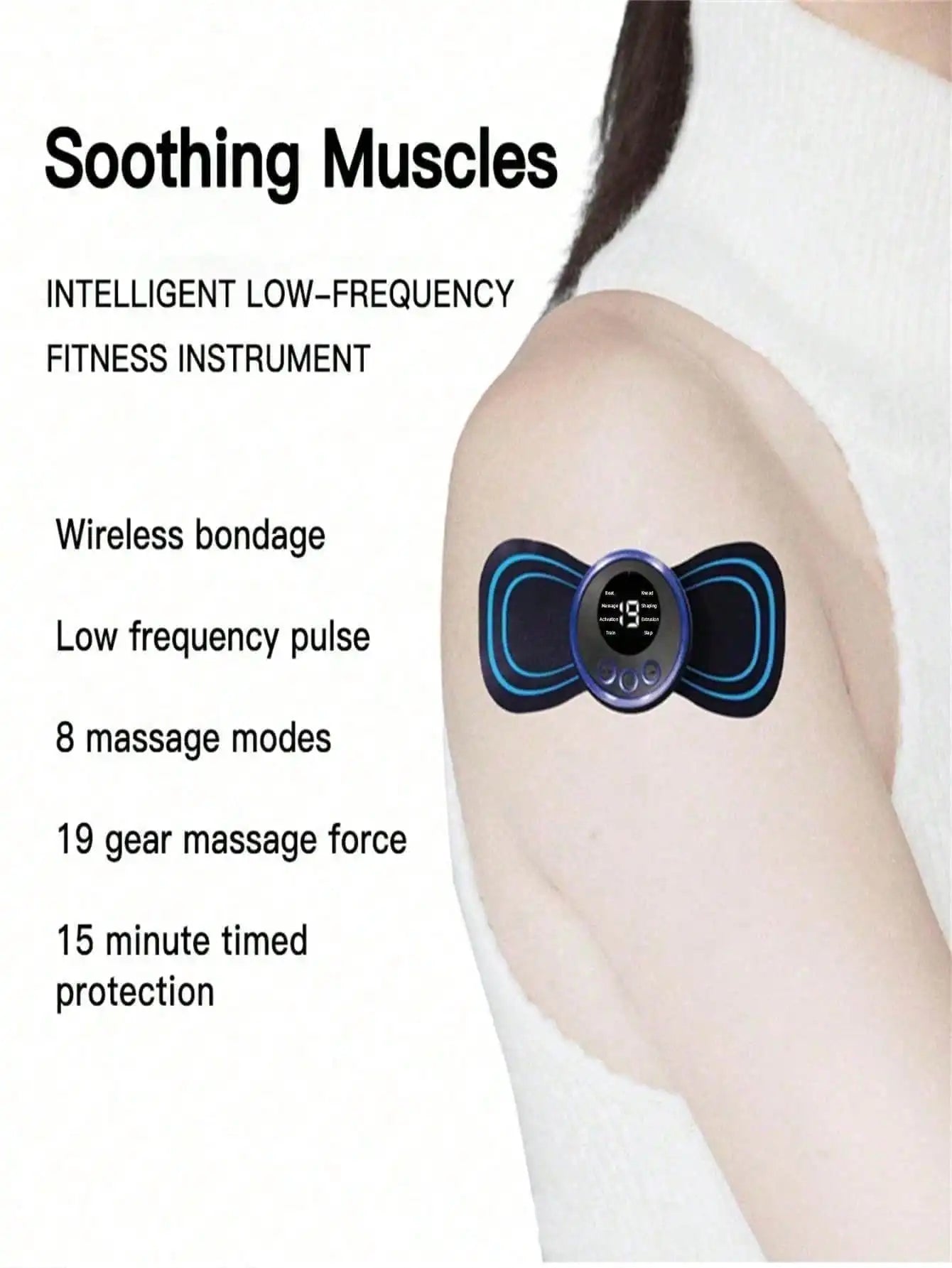1pc Solid Color Electronic Body Massager