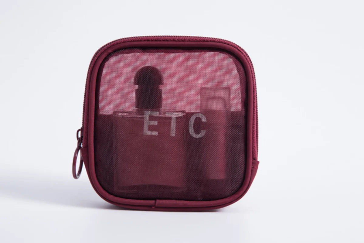 Makeup Bag Women Travel Toiletry Wash Makeup Bag Storage Case Zipper Make Up Bags Black Dot Transparent Mesh Cosmetic Bag