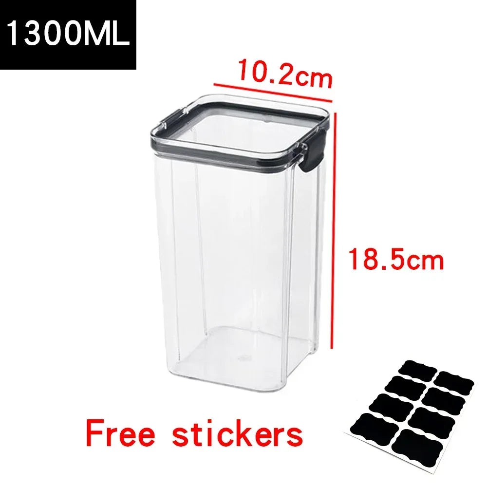 Food Storage Containers Kitchen Storage Organization Kitchen Storage Box Ducts jars for Kitchen PET Food container Box Lid