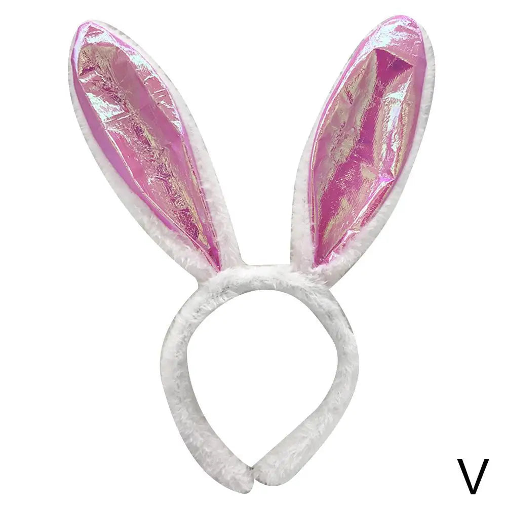Cute Easter Bunny Ears Headband Women's Plush Lugs Hare Ears Hairband Girl Rabbit Ears Headwear Cosplay Costume Hair Accessories