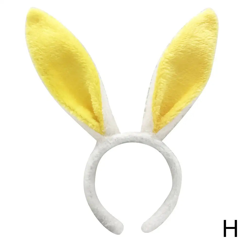 Cute Easter Bunny Ears Headband Women's Plush Lugs Hare Ears Hairband Girl Rabbit Ears Headwear Cosplay Costume Hair Accessories