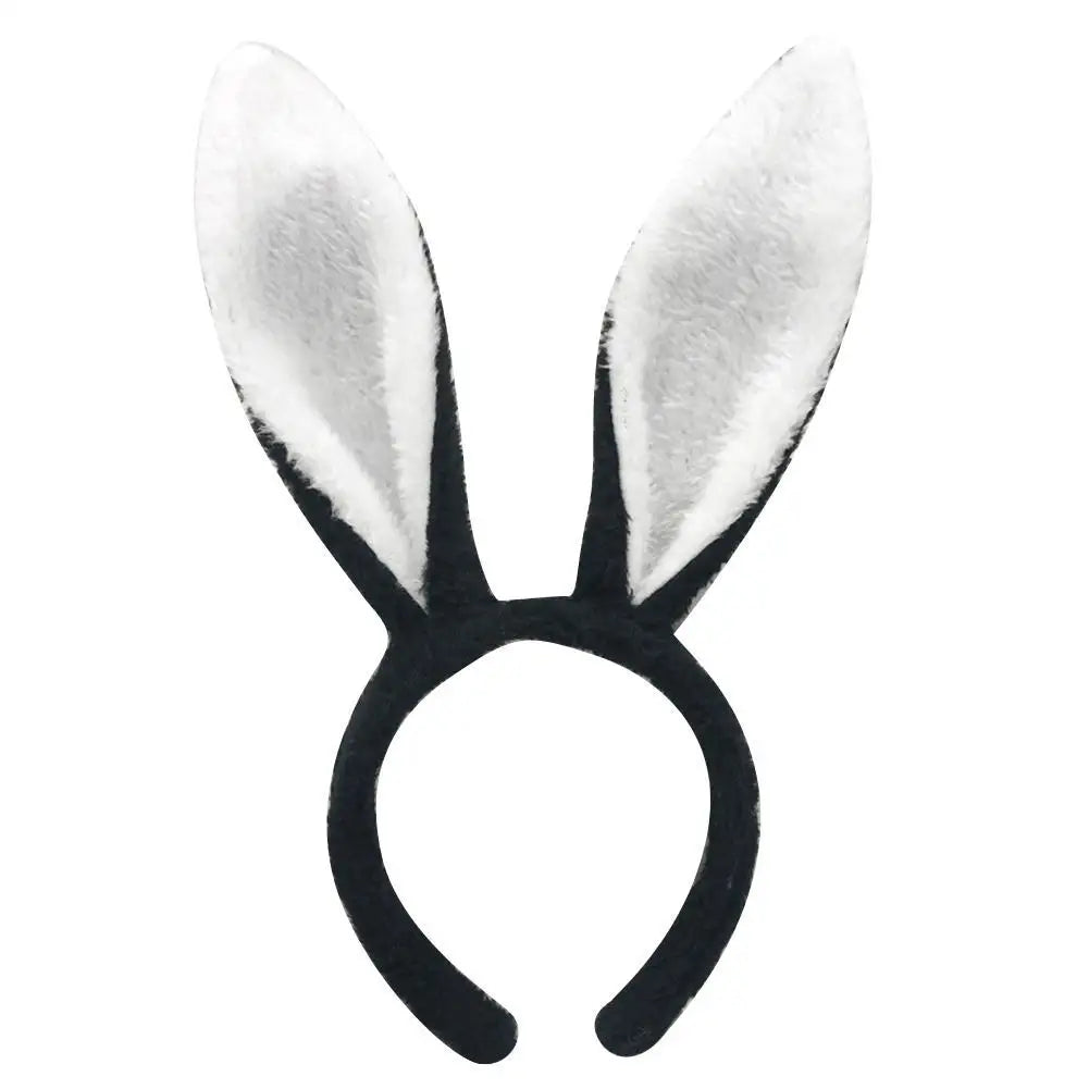 Cute Easter Bunny Ears Headband Women's Plush Lugs Hare Ears Hairband Girl Rabbit Ears Headwear Cosplay Costume Hair Accessories