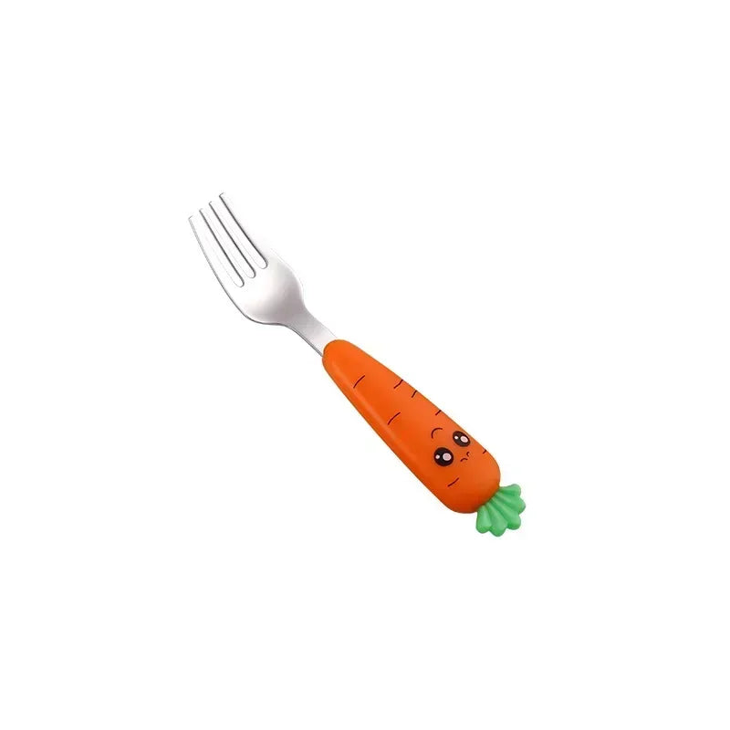 1/3PCS Baby Feeding Utensils Cartoon Fork Spoon Child Cutlery Set Kid Tableware Kitchen Gadgets Cake Vegetable Fork Teaspoon