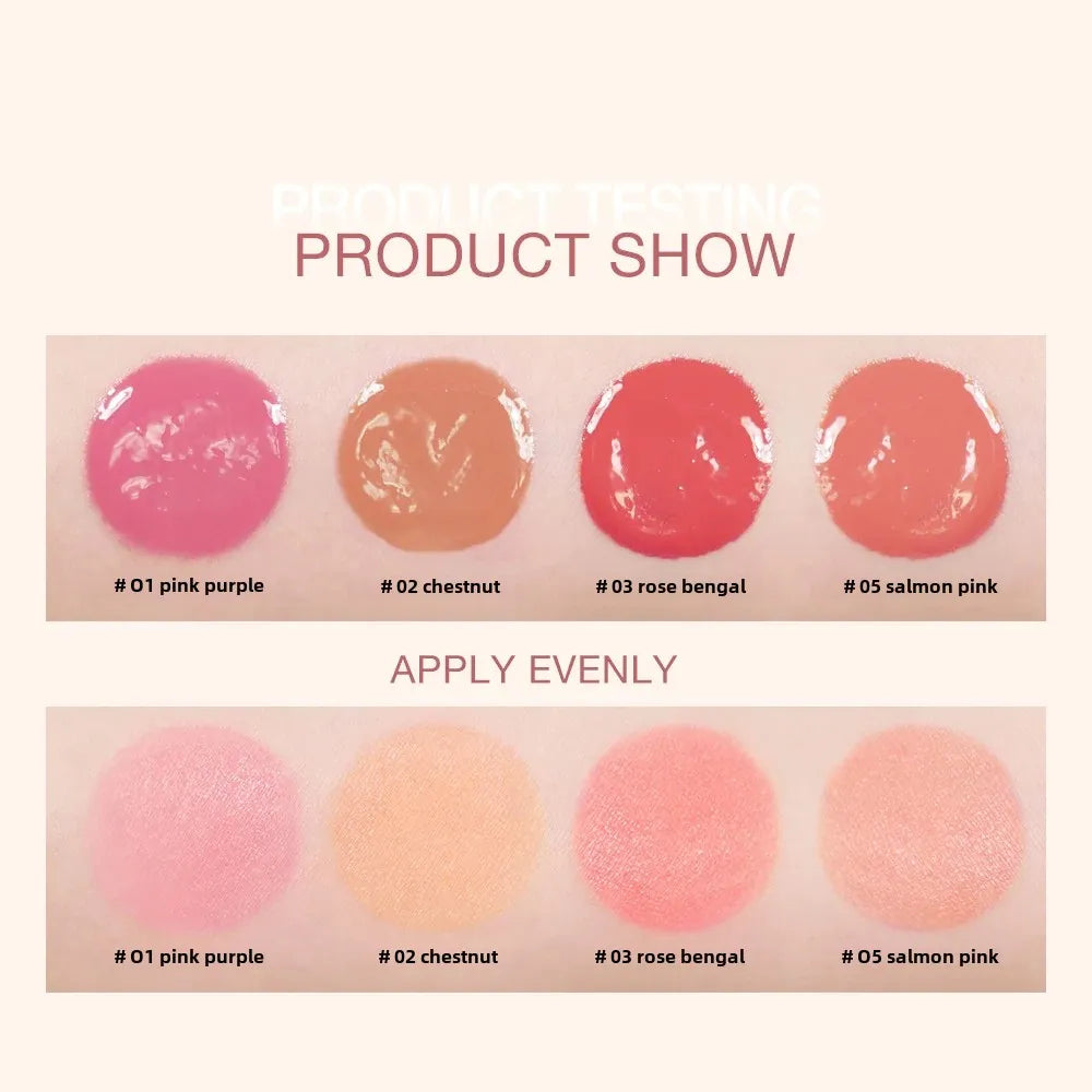 O.TWO.O Liquid Blusher 4 Colors Rose Pink Blush Long Lasting Natural Cheek Face Makeup Blusher High Pigment For Women Cosmetics