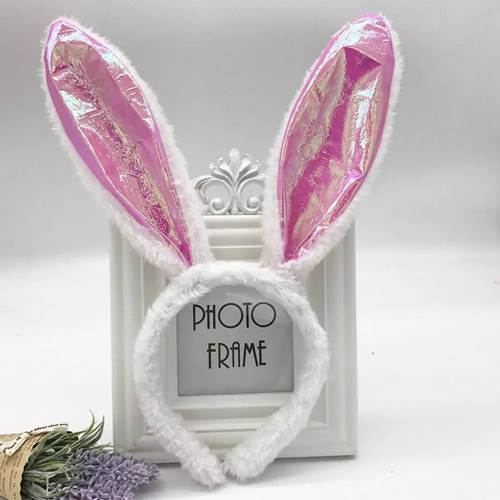 Cute Easter Bunny Ears Headband Women's Plush Lugs Hare Ears Hairband Girl Rabbit Ears Headwear Cosplay Costume Hair Accessories