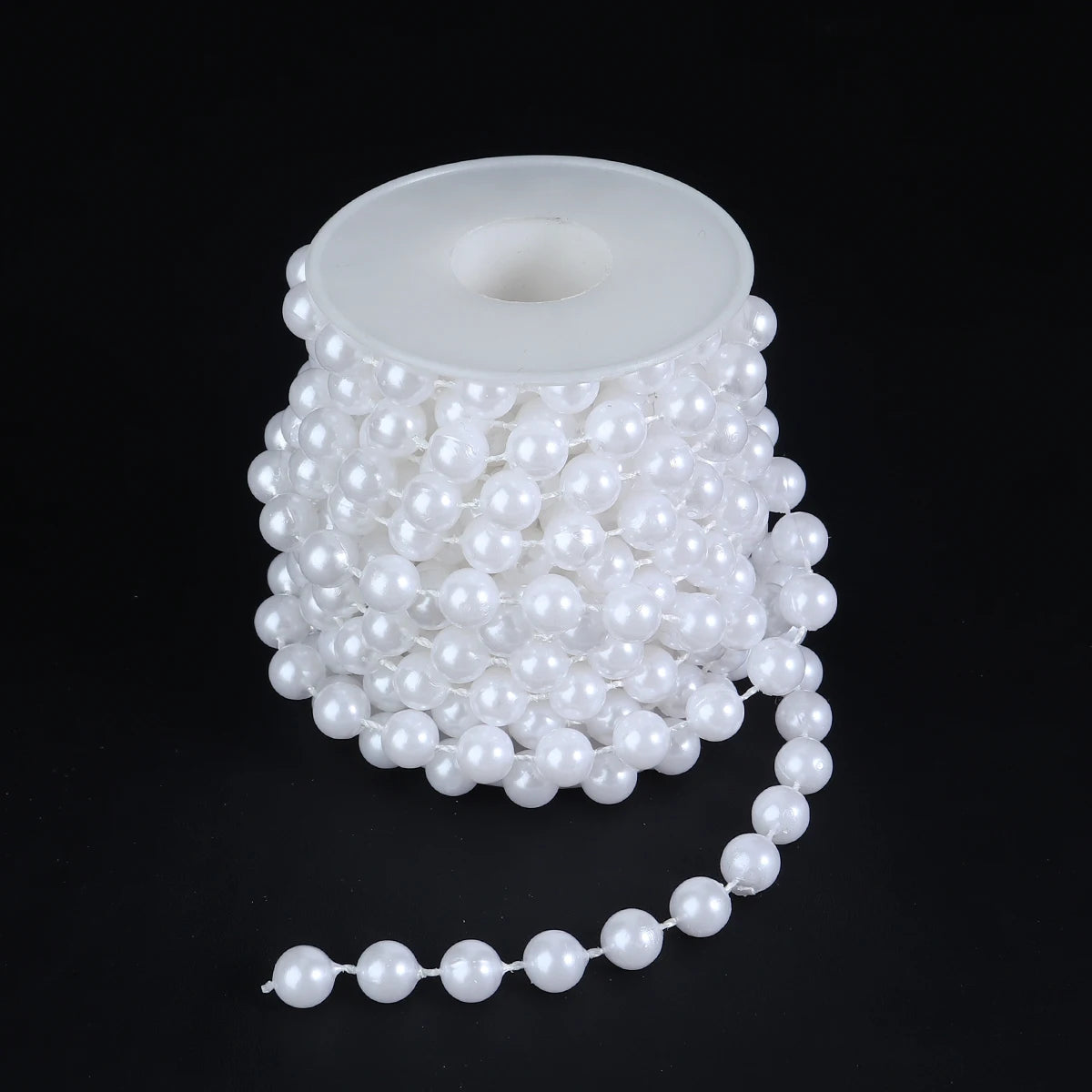 5yards/roll Imitation Pearl Chain White 3-12mm Round Beads Chain for Home Wedding Clothing Decoration Jewelry Making Accessories
