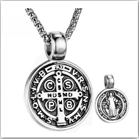 Vintage Bell Cat Pendant Men's Necklace Stainless Steel Animal Lucky Jewelry Gift for Anniversary
