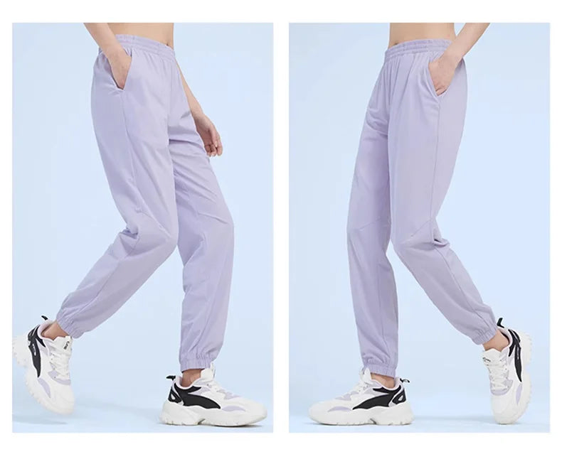 GOLDEN CAMEL Outdoor Hiking Pants Sun Protection Sport Running Trousers Quick-dry Thin Ice Feeling Pant for Women 2023 Summer Ne