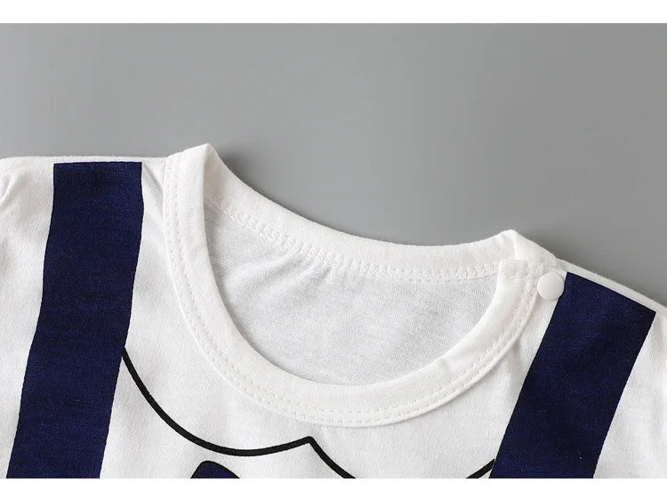 Baby Boys Thin Rompers Baby Girls Short Sleeve Bodysuit Newborn Infants Jumpsuit for Summer New Korean Style Costume