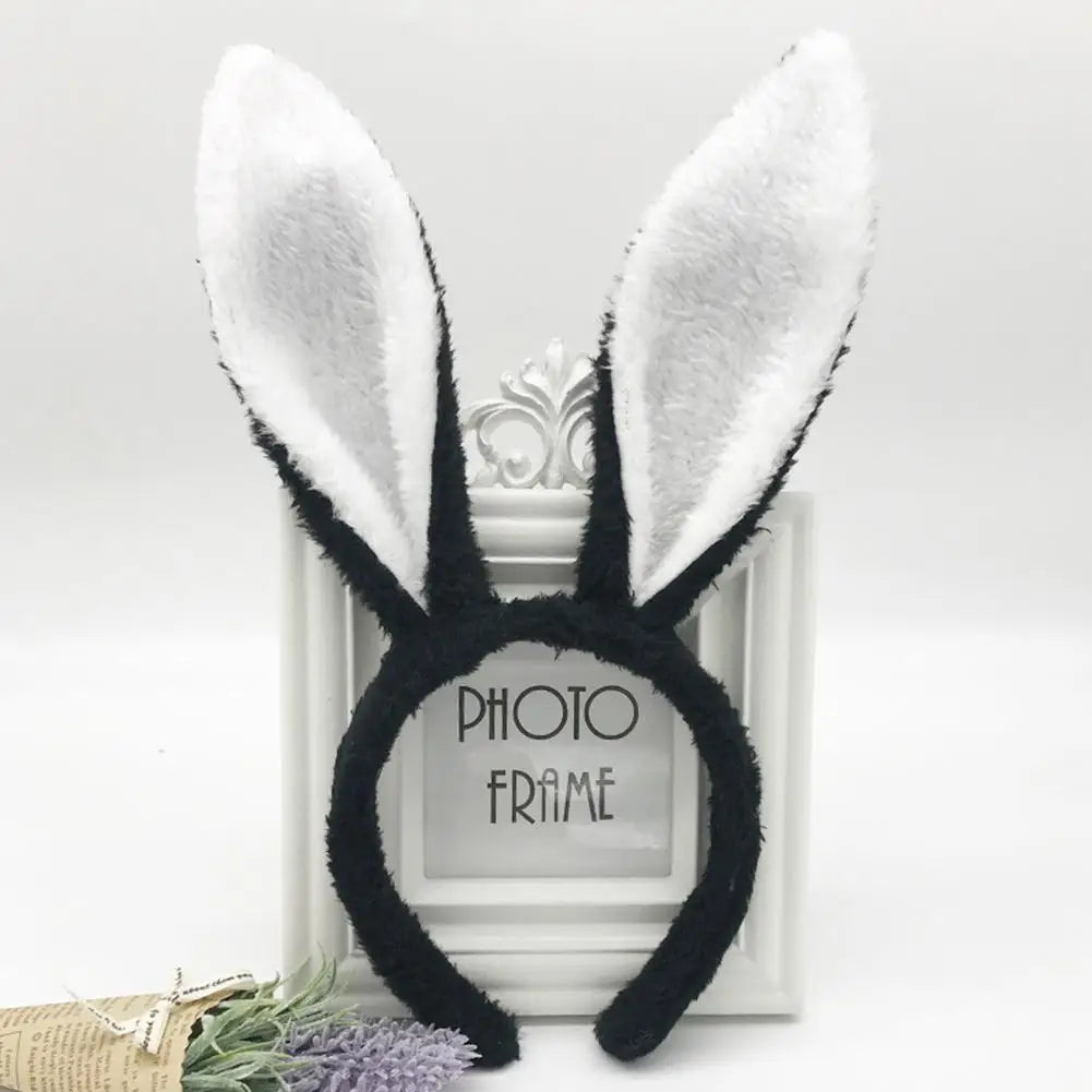 Cute Easter Bunny Ears Headband Women's Plush Lugs Hare Ears Hairband Girl Rabbit Ears Headwear Cosplay Costume Hair Accessories