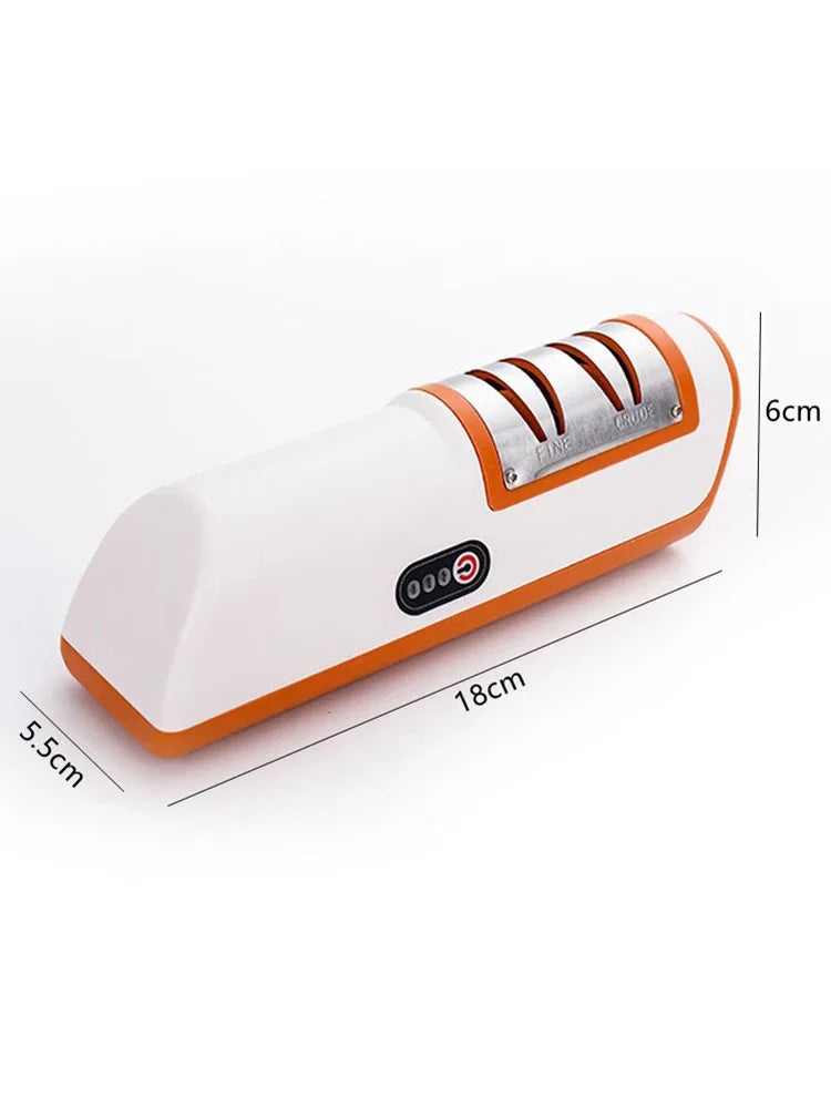 Electric Knife Sharpener Multifunctional Automatic Professional Small Knife Sharpener Kitchen Quick Sharpening Non-slip Tools