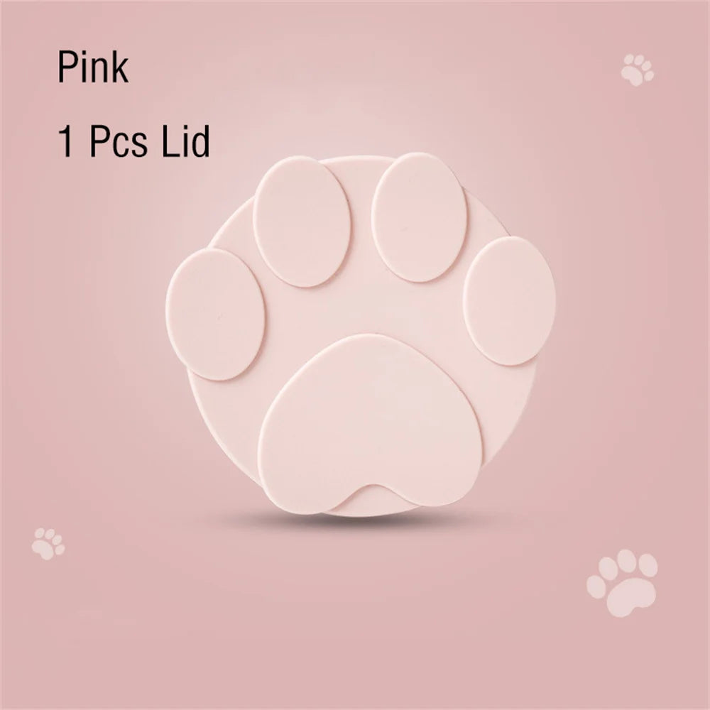 Portable Silicone Dog Cat Canned Lid 3-Ring Food Sealer Spoon Pet Food Cover Storage Fresh-keeping Lids Bowl Dog Accessories