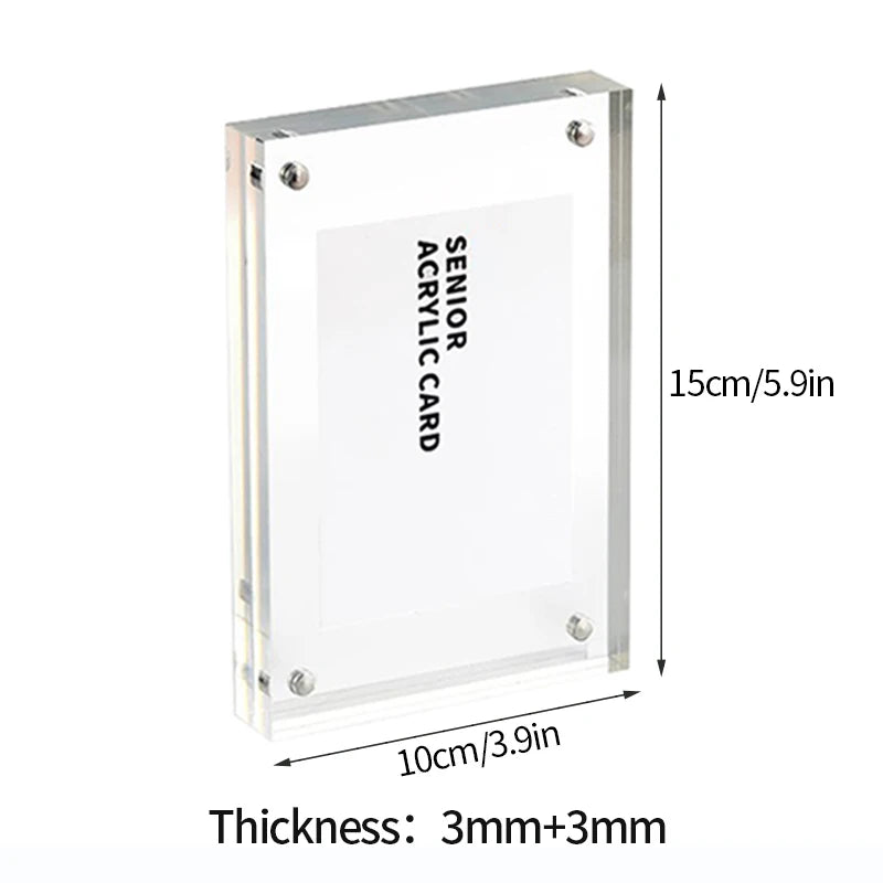 Transparent Acrylic Frames Photos Picture Frame Magnetic Double Sided Photo Frame Kpop Photocard Holder Album Poster Tag Display
