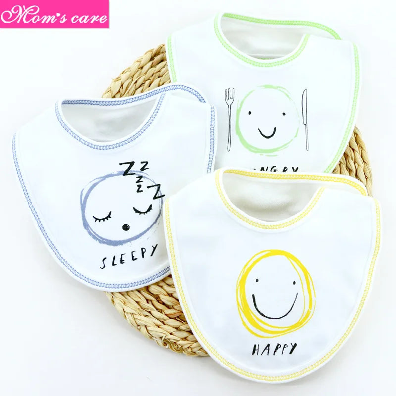 3pcs Per Lot Baby Bibs Bandana Set Cotton Multi-Style Triangle Cartoon Babadores Para Bebe Infant Boys Girls Saliva Towel KF025
