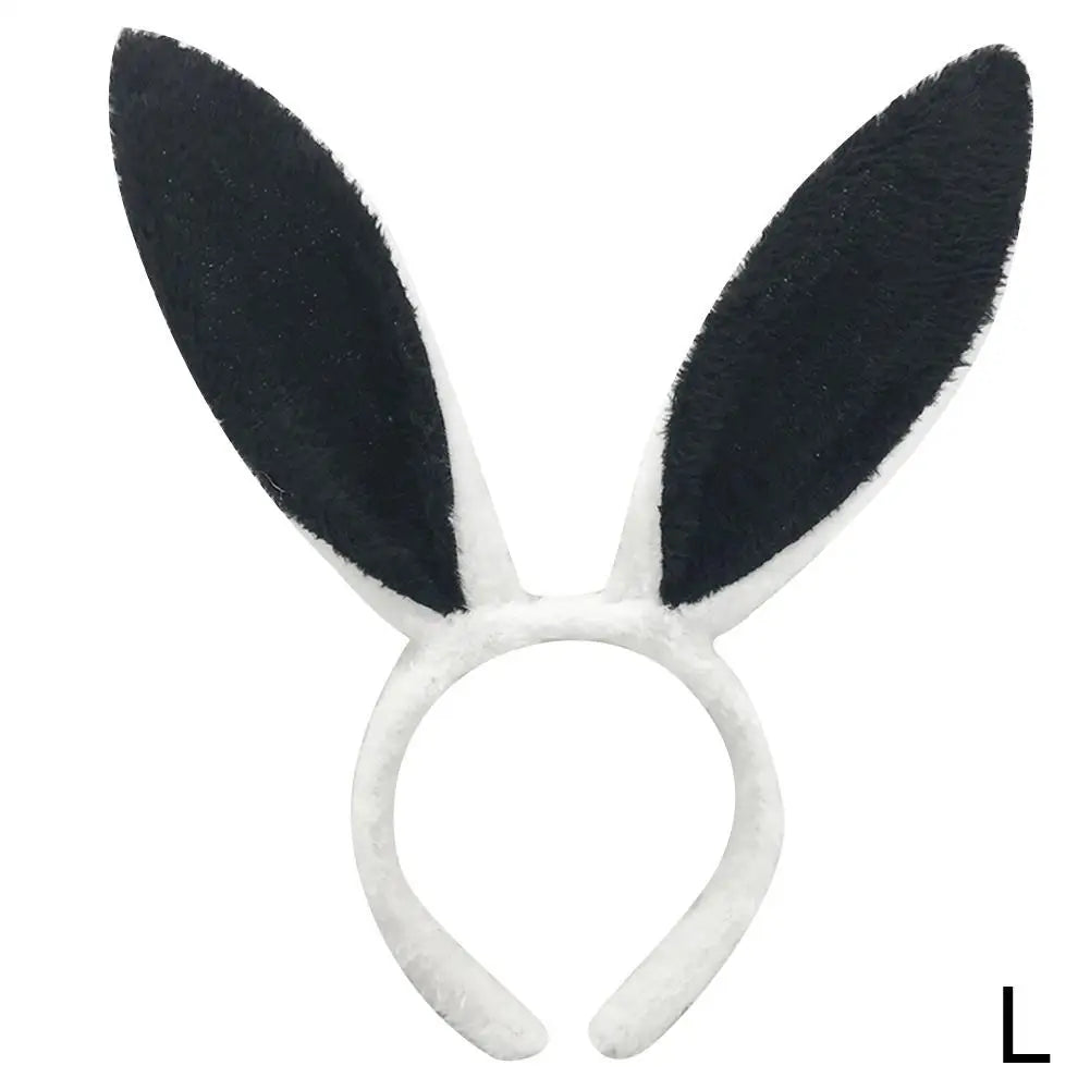 Cute Easter Bunny Ears Headband Women's Plush Lugs Hare Ears Hairband Girl Rabbit Ears Headwear Cosplay Costume Hair Accessories