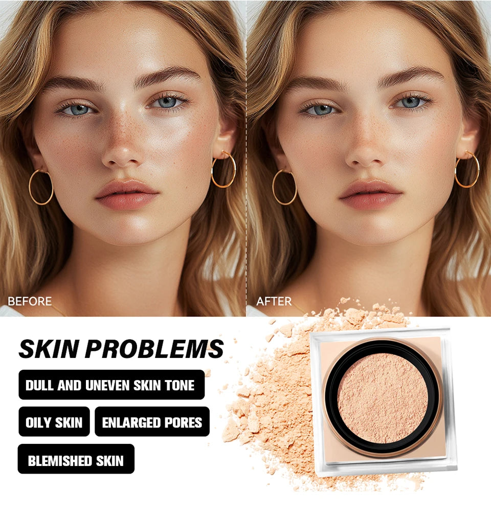 Loose powder makeup Loose Baking&Setting Powder Matte Waterproof Long Lasting Oil Control 4 Colors Loose Powder Makeup Cosmetics