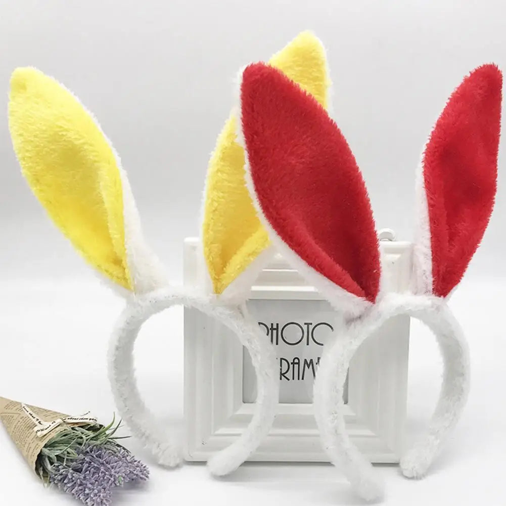 Cute Easter Bunny Ears Headband Women's Plush Lugs Hare Ears Hairband Girl Rabbit Ears Headwear Cosplay Costume Hair Accessories