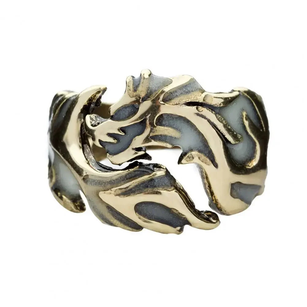 Luminous Dragon Rings for Men Women Punk Rings Free Size Finger Ring Glow in The Dark Ring Ring Jewelry