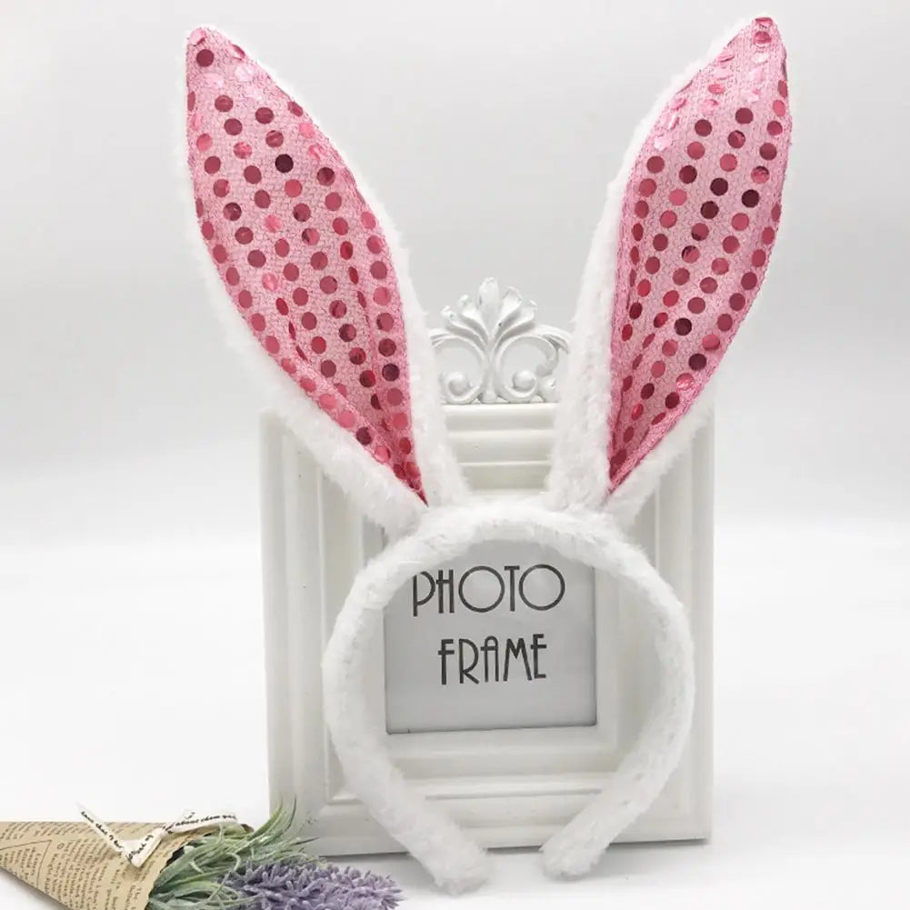 Cute Easter Bunny Ears Headband Women's Plush Lugs Hare Ears Hairband Girl Rabbit Ears Headwear Cosplay Costume Hair Accessories