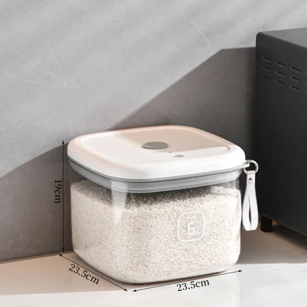 Seal Rice Bucket Vacuum Rice Buckets Cat Food Bucket Pet Food Storage Bucket Dust-proof Grain Jar Glass Jar Home Storage Box