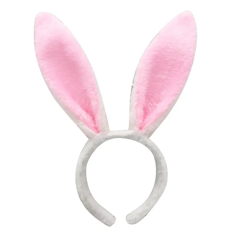 Cute Easter Bunny Ears Headband Women's Plush Lugs Hare Ears Hairband Girl Rabbit Ears Headwear Cosplay Costume Hair Accessories