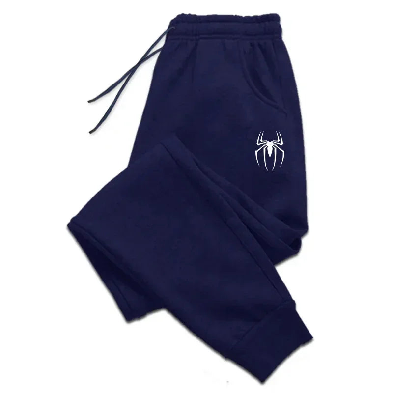New Four Seasons Men's Sports Pants Spider Jogging Pants Men's Autumn/Winter Daily Casual Pull Rope Pants
