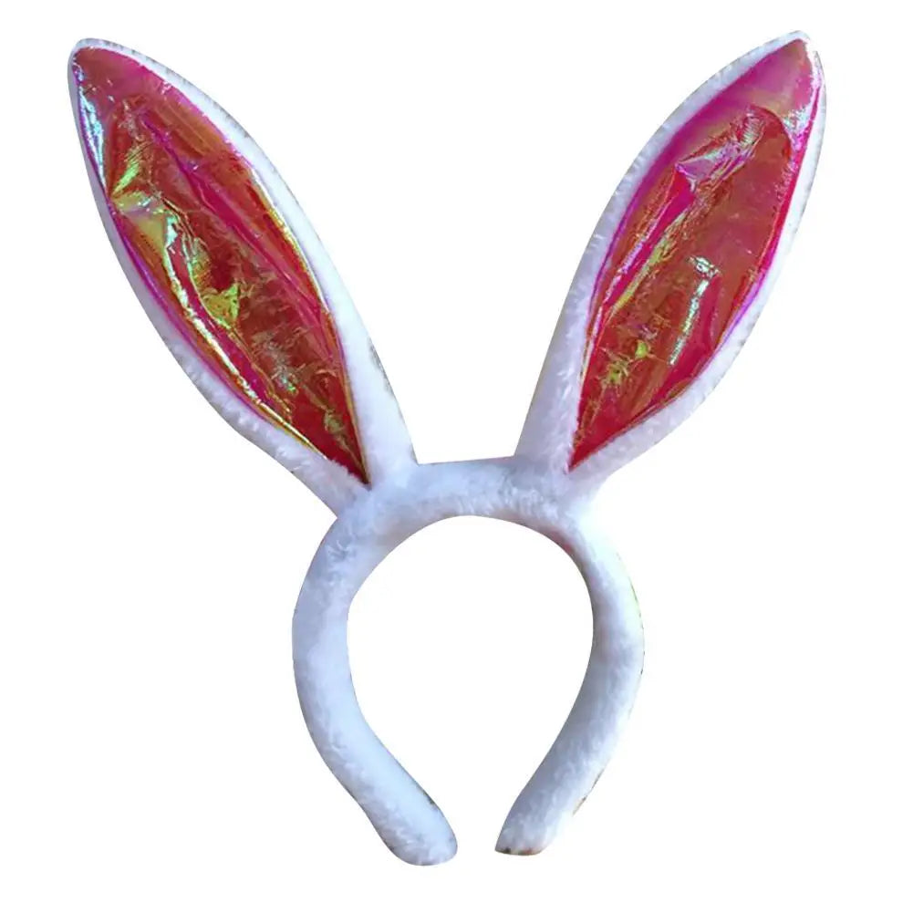 Cute Easter Bunny Ears Headband Women's Plush Lugs Hare Ears Hairband Girl Rabbit Ears Headwear Cosplay Costume Hair Accessories
