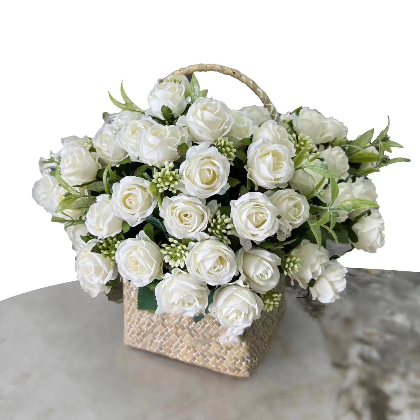 10 Heads Rose Bouquet Artificial Flowers Western Rose Wedding Decoration 6 Colors Peonies Fake Flowers Artificial Flowers
