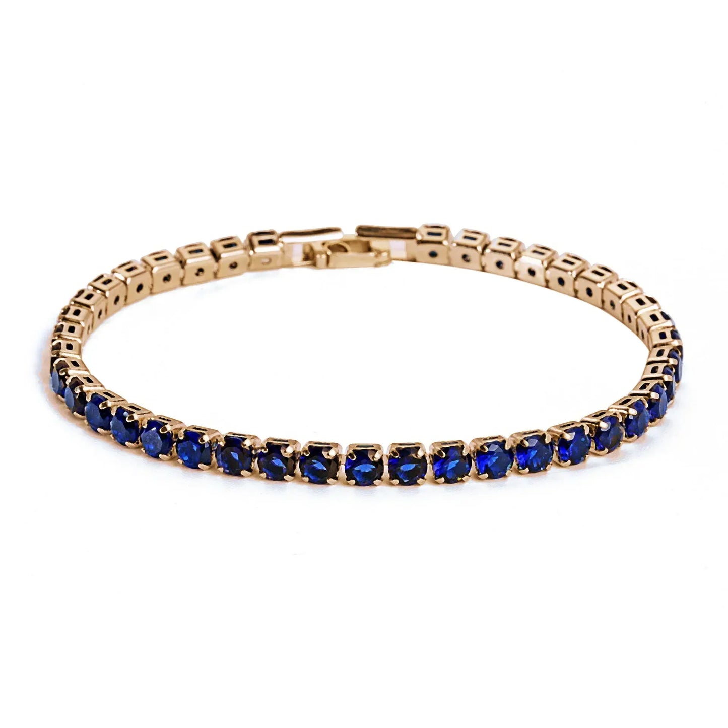 Luxury Hiphop Iced Out 4mm Cubic Zirconia Crystal Tennis Bracelets For Women Men Gold Color Silver Color Bracelet Chain Jewelry