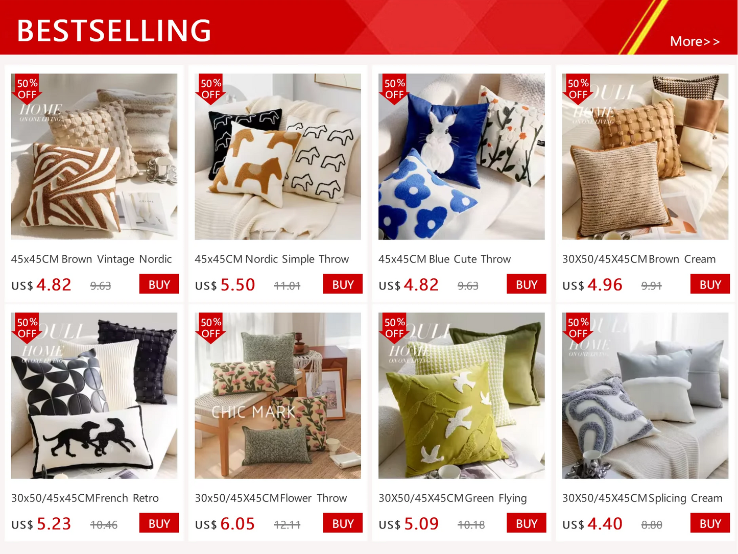 30X50/45x45CM Embroidered Bamboo Leaf Throw Pillow Cover Stamping Waist Cushion Cover Decor Home Decorative Pillowcase