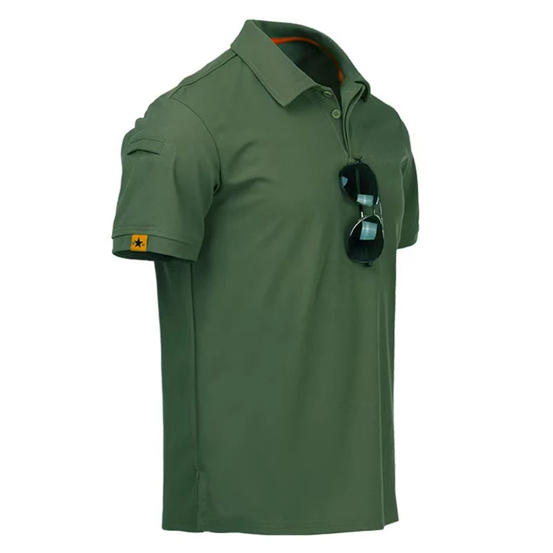 Men's Quick Dry Pullover Embroidered Shirts Summer Oversized Breathable Clothes Elastic Plain Camping Hiking Climbing T-shirts