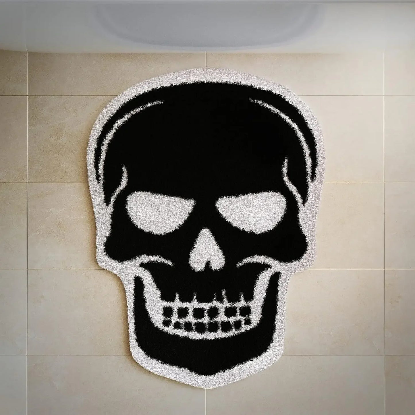 VIKAMA Halloween-vormige dekoratiewe tapyt swart spinnekopweb spook gotiese badkamer ingang voetsteun wasbare vuilbestande tapyt