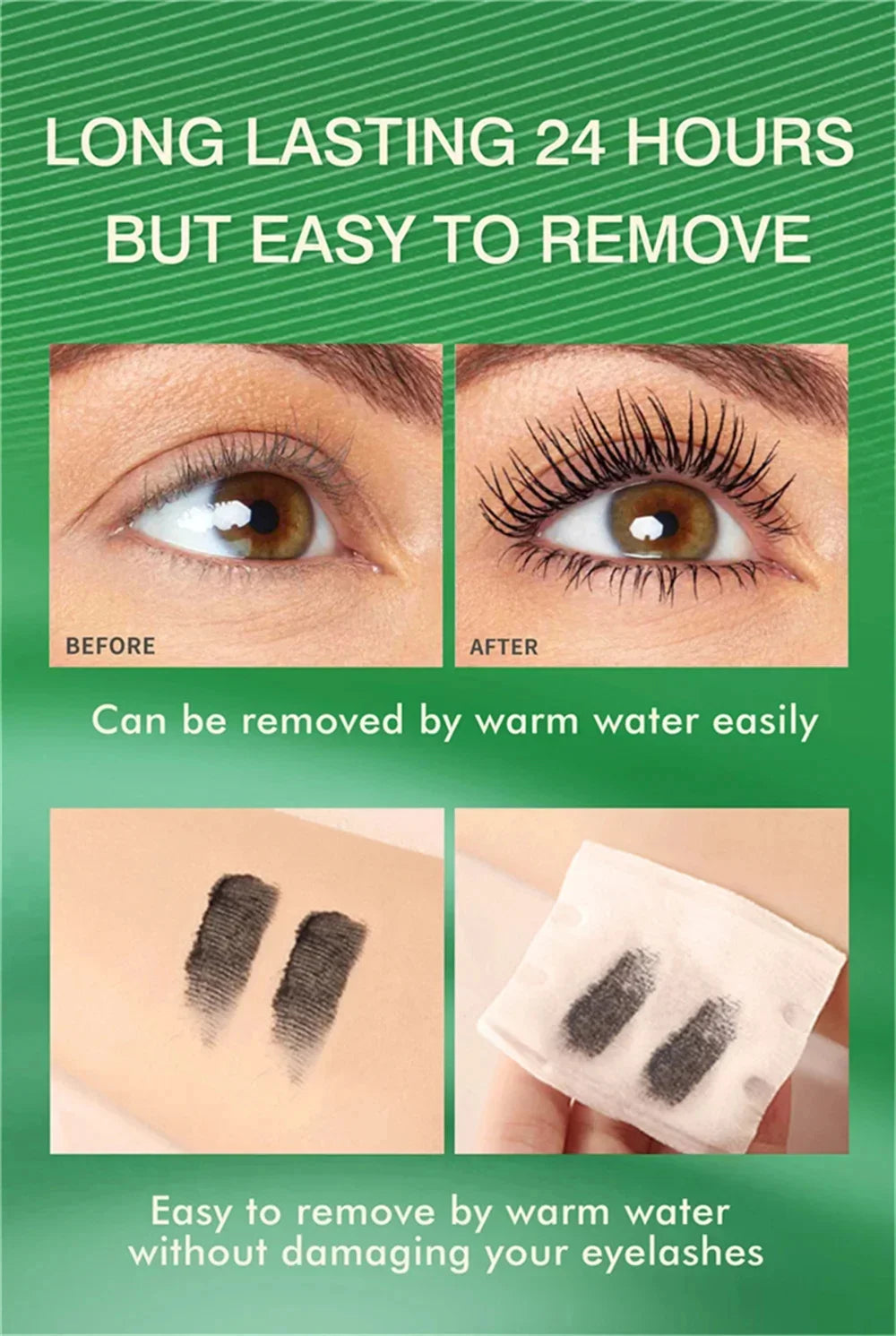 Eyelashes Lengthening Mascara Waterproof Long Lasting Silky Lash Black Eyelashes Extension Make Up Beauty Eye Korean Cosmetic