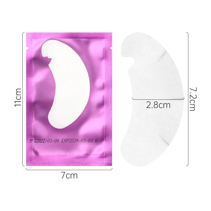 50 Pairs Eyelash Extension Hydrogel Patches For Grafting Eyelashes U Shaped Gel Eye Pads Lashes Extension Supplies Makeup Tools