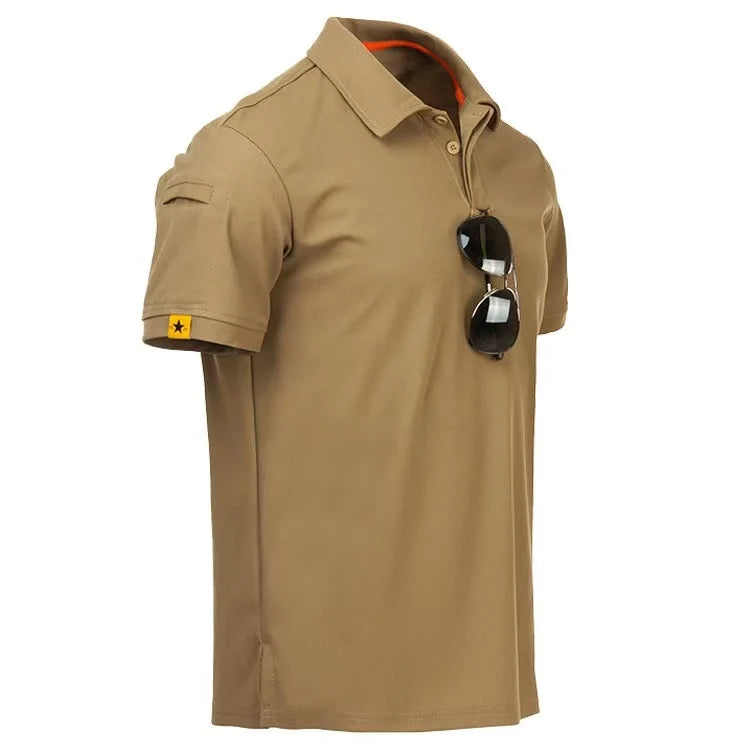 Men's Quick Dry Pullover Embroidered Shirts Summer Oversized Breathable Clothes Elastic Plain Camping Hiking Climbing T-shirts