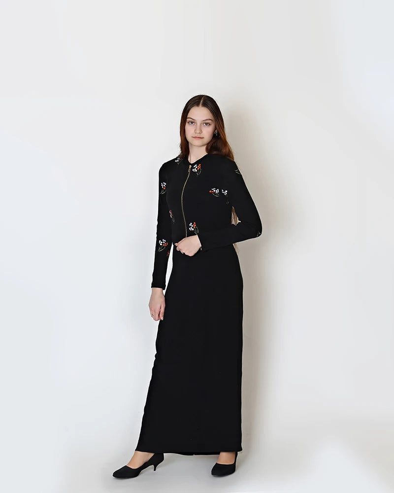 XS-XXXL Women's Cardiga Outfit Casual Bodycon Ribbed Tank Maxi Dress Slim Fit Long Dresses Zip Elegant Sweatshirt Dress Sets New