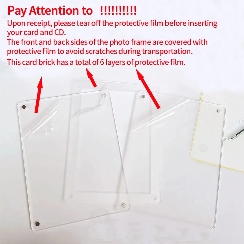 Transparent Acrylic Frames Photos Picture Frame Magnetic Double Sided Photo Frame Kpop Photocard Holder Album Poster Tag Display